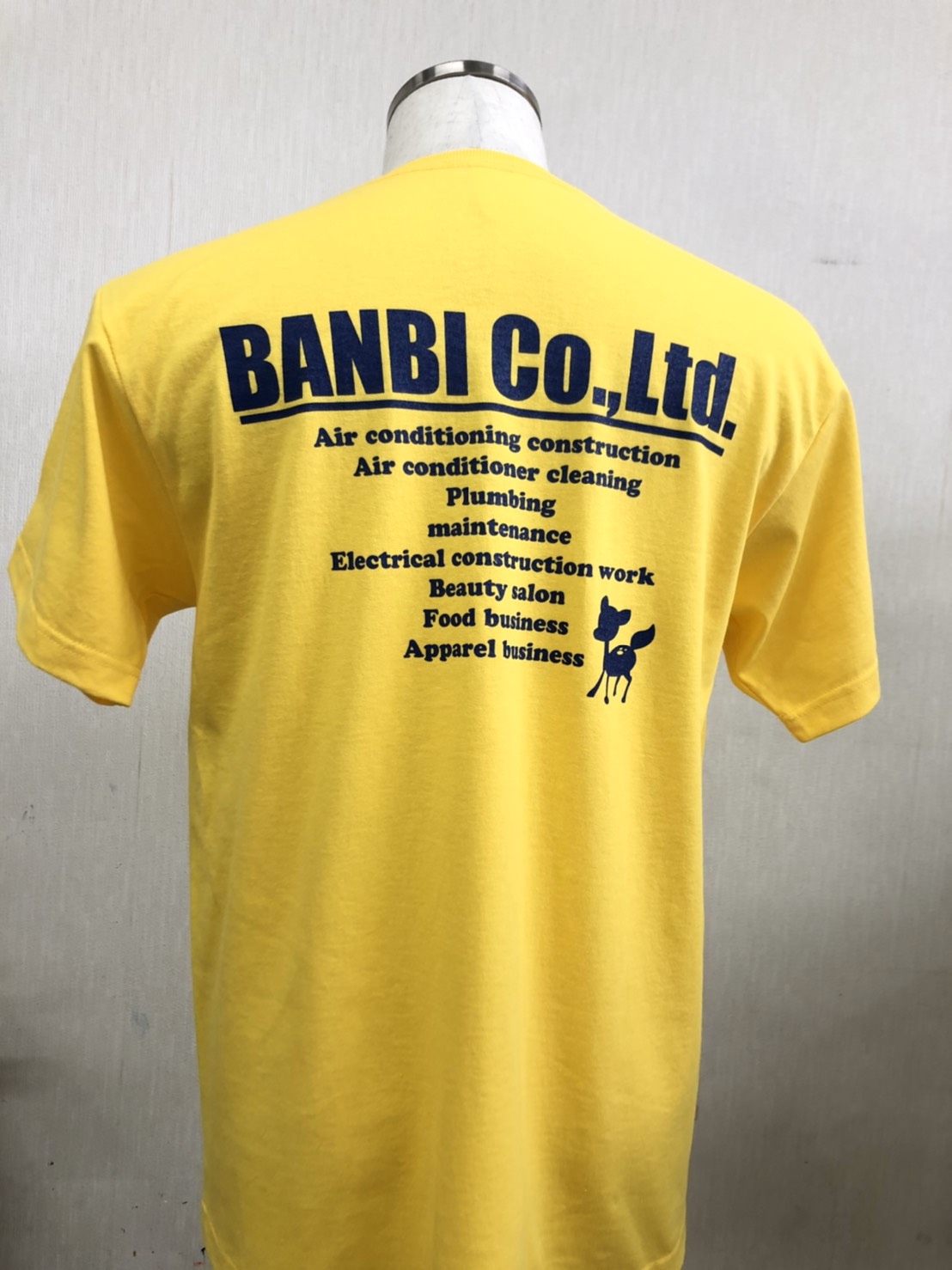 オリジナルプリントTシャツ、シルク印刷、宇都宮市、株式会社萬備（BANBI）様